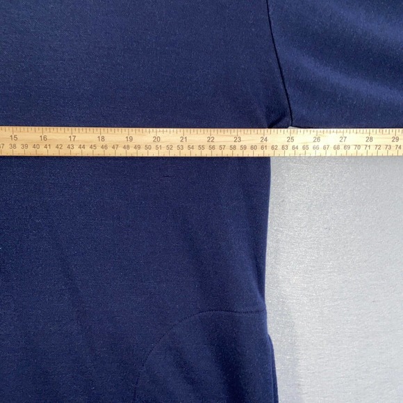 Weekends by Chicos Sweater Womens 3 Blue Long Sleeve V Neck Solid Casual Top - Picture 5 of 15